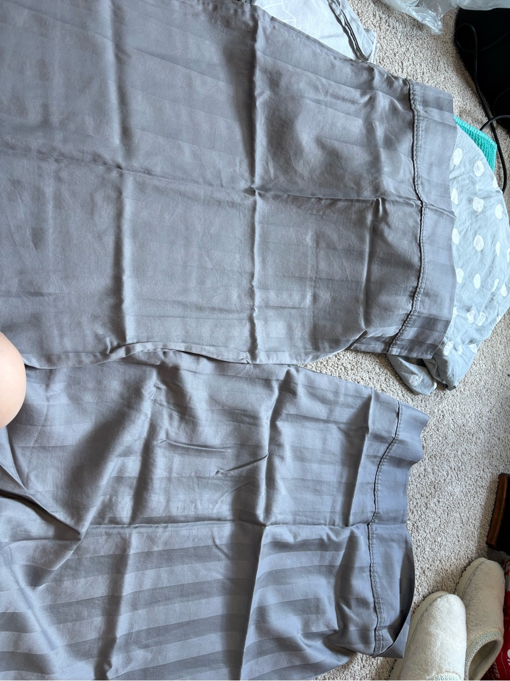 Gray Stripe Bedding Sheet Set - Unbranded